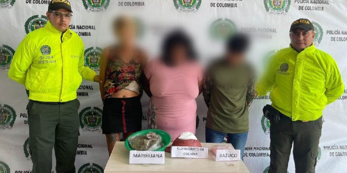 Policía Metropolitana de Santa Marta. Capturados.