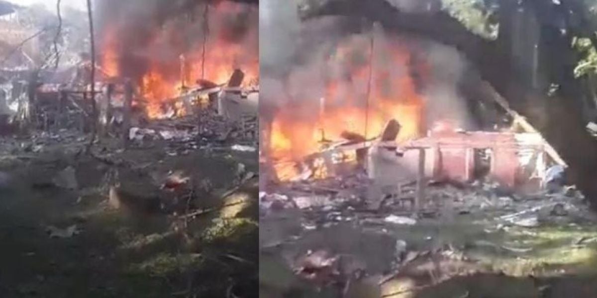 Facebook Lugar del atentado en Timba, Cauca.
