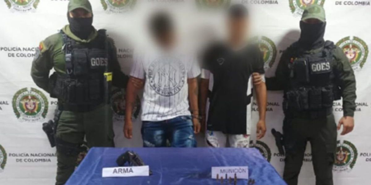 Policía Metropolitana de Santa Marta. Capturados.