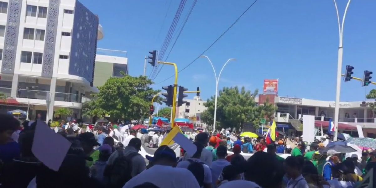 En Santa Marta las movilizaciones se llevaron a cabo de manera pacífica. 