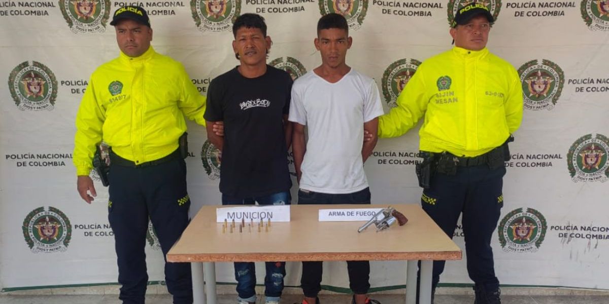 Policía Metropolitana de Santa Marta. Capturados.