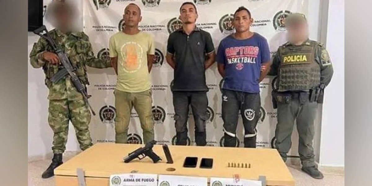 Policía del Magdalena Sujetos capturados.
