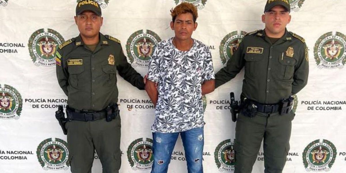 Policía Metropolitana de Santa Marta. Presunto agresor capturado.