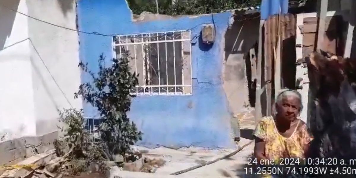 Cortesía Así quedó la vivienda de la anciana afectada