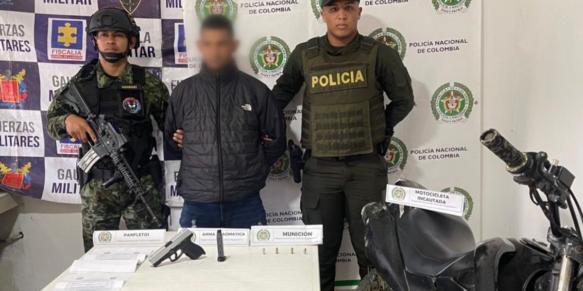 Policía del Magdalena. Alias Pachito capturado en Zona Bananera.