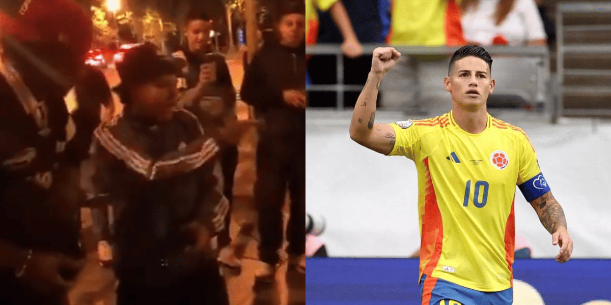 Cortesía Joven samario sorprende a James con freestyle en las calles de Madrid