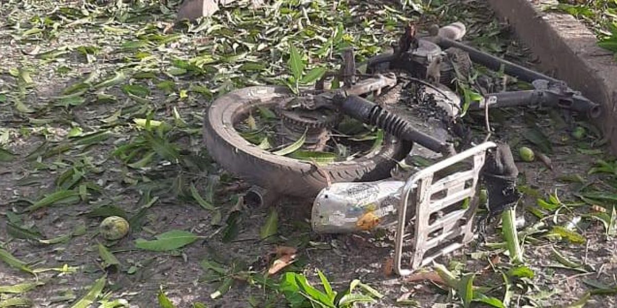 zona cero. motocicleta bomba