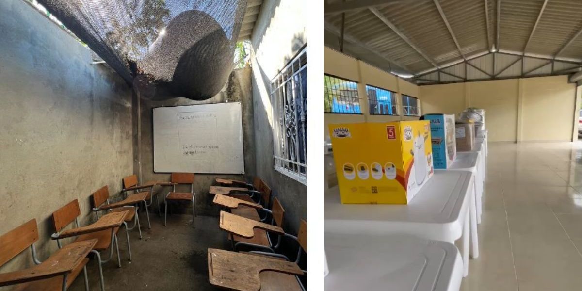 Seguimiento Así eran las condiciones en la que los menores debían estudiar.