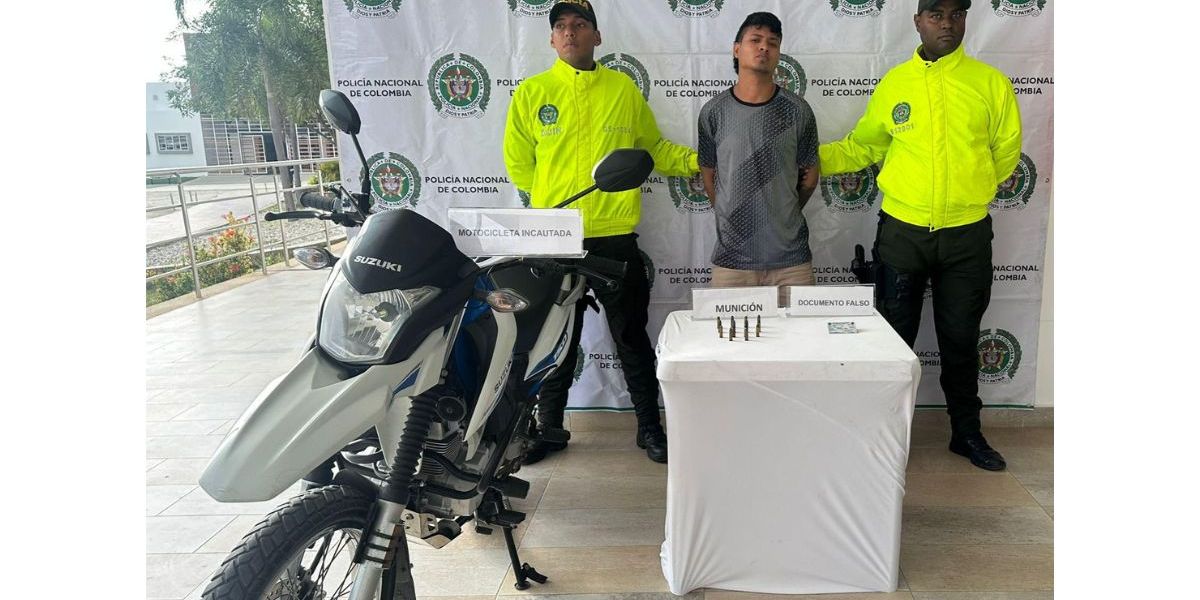 Policía Metropolitana de Santa Marta. alias 'Duvancito' dedicado al hurto de motocicletas en el municipio de Ciénaga.