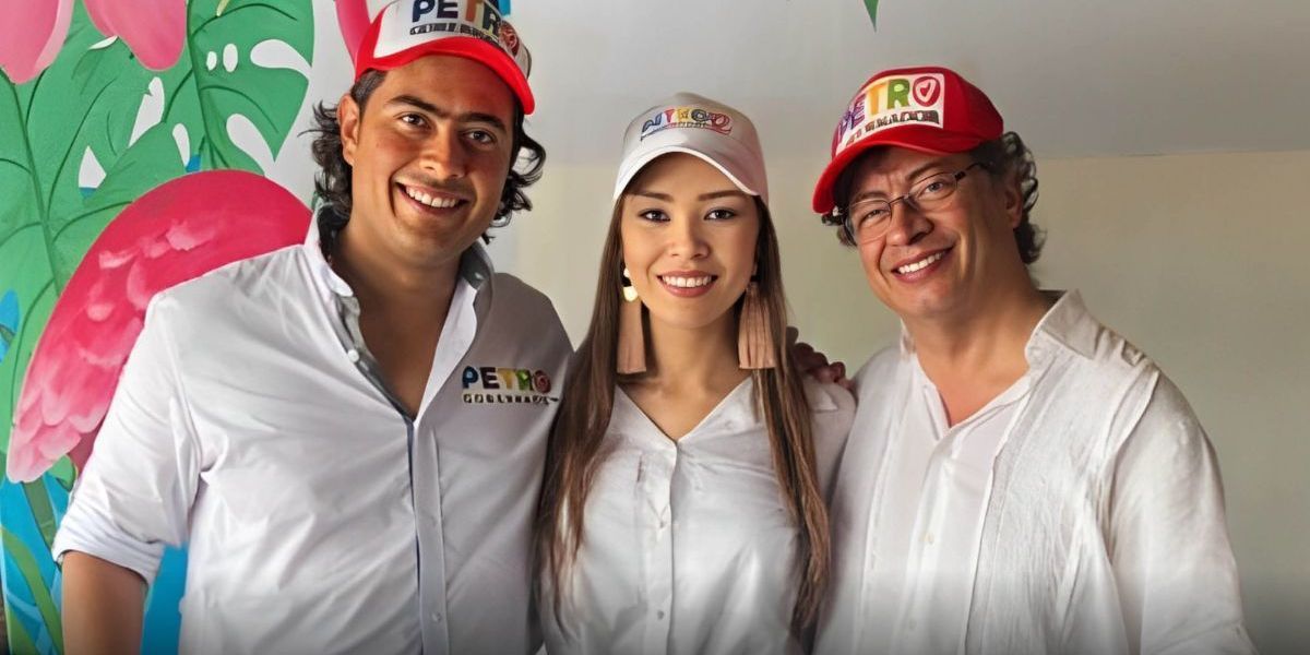 Archivo Nicolás Petro, Day Vásquez y Gustavo Petro.