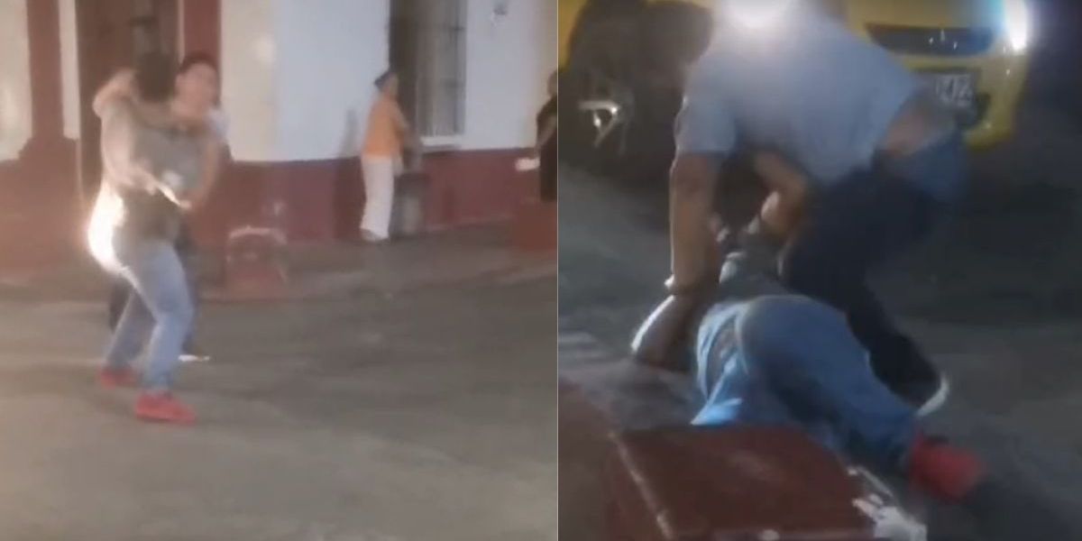 Cortesía Enfrentamiento entre taxistas en el Parque de los Novios