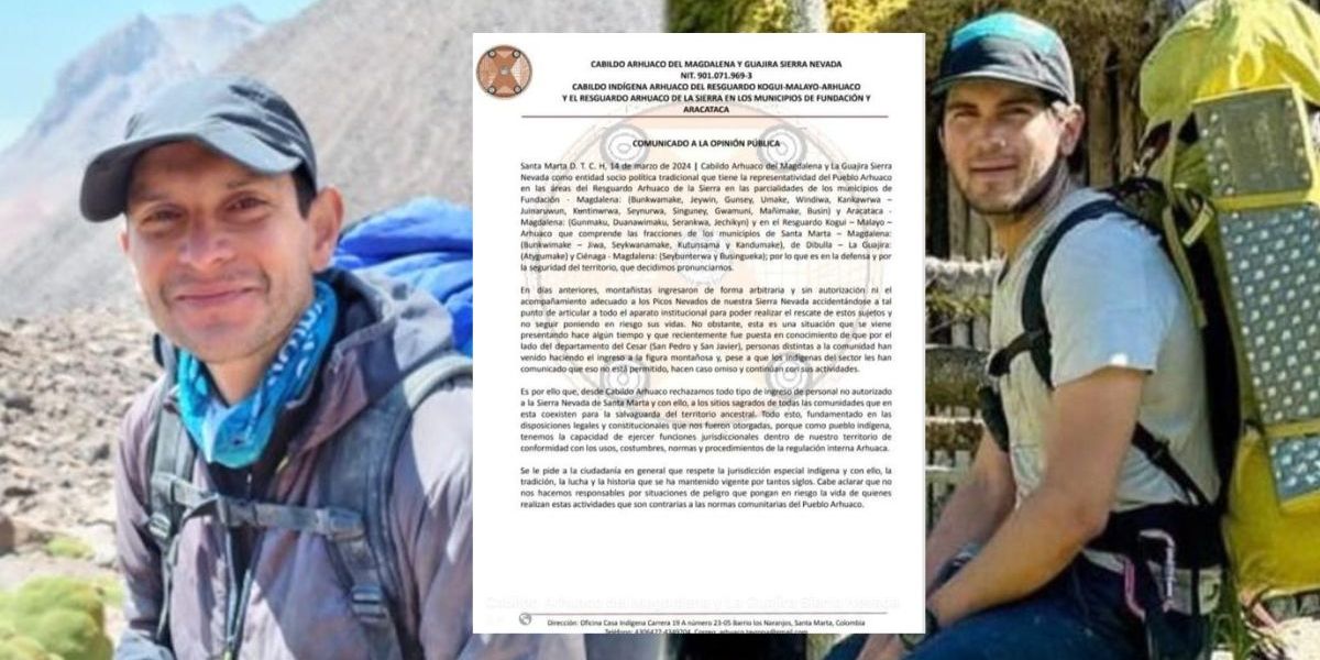 Cortesía Jóvenes extraviados en la Sierra Nevada de Santa Marta