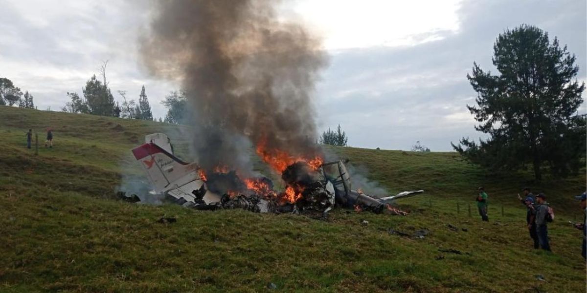 Cortesía. Accidente de avioneta en Antioquia.