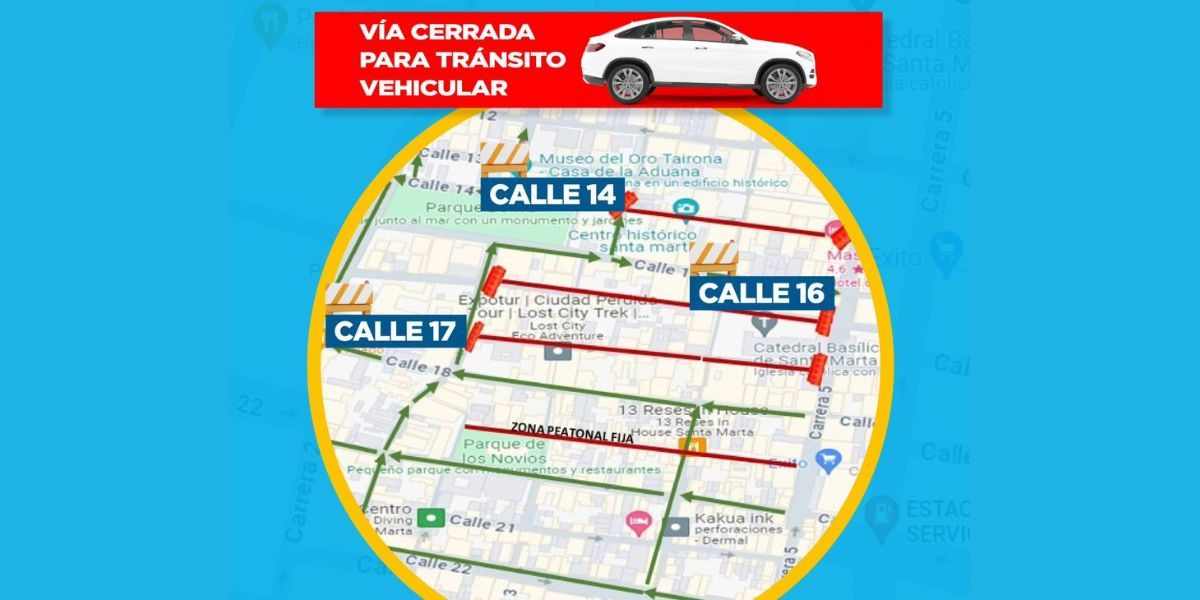 Restricción vehicular Centro Histórico.
