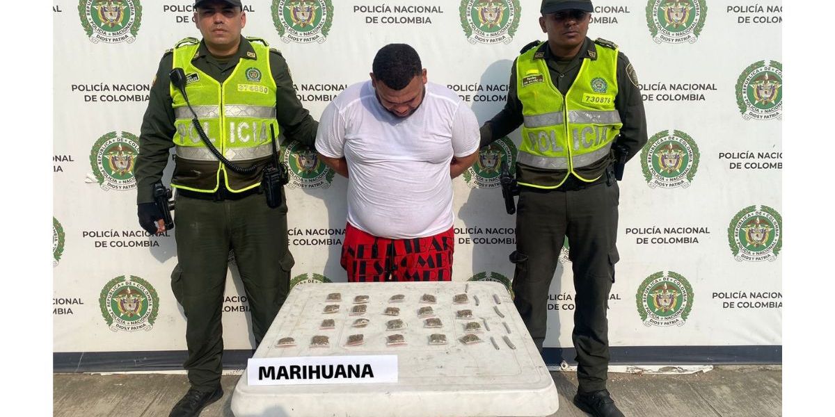 Policía Metropolitana de Santa Marta. Capturado.