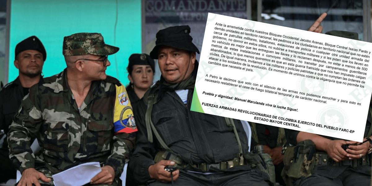 Amenazan a objetivos militares Disidencias de las Farc