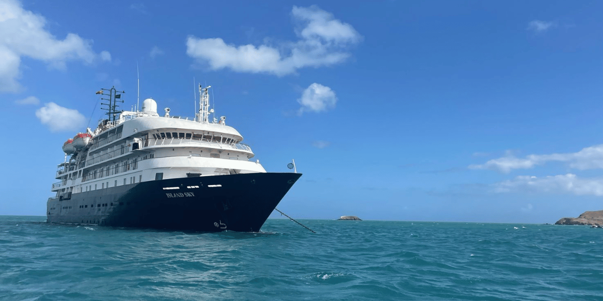 Cortesía Crucero Island Sky, que zarpó de Santa Marta, llegó este domingo al Cabo de la Vela