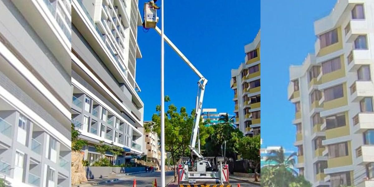 Cortesía Trabajos de mantenimiento de alumbrado público.