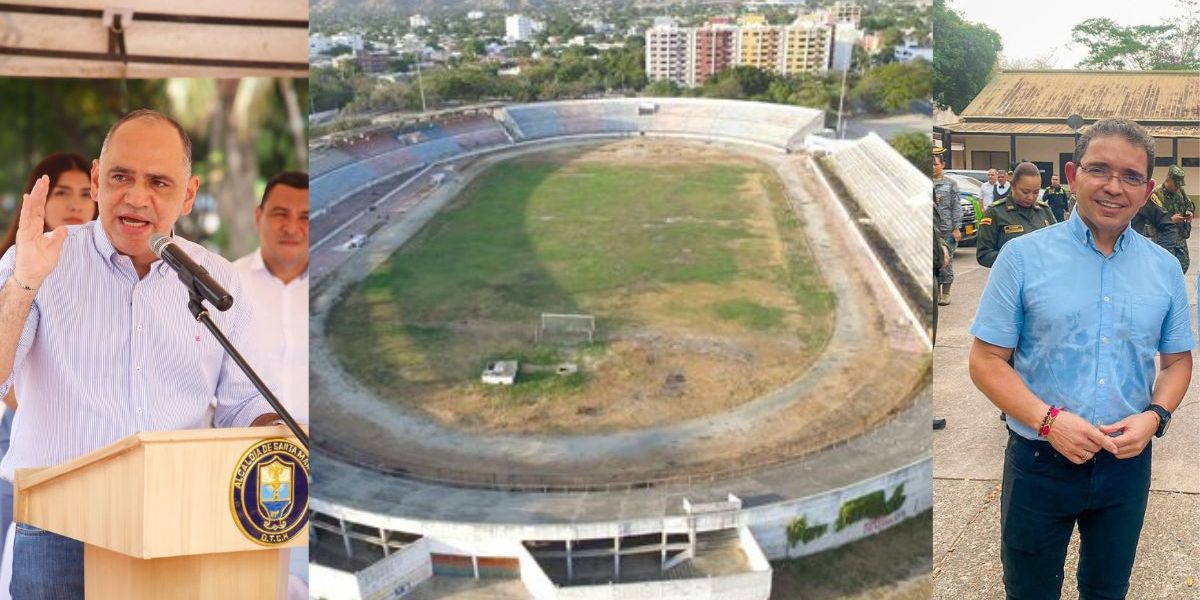 Foto panorámica Opinión Caribe. Los mandatarios se enfrentaron por el control del Estadio Eduardo Santos.