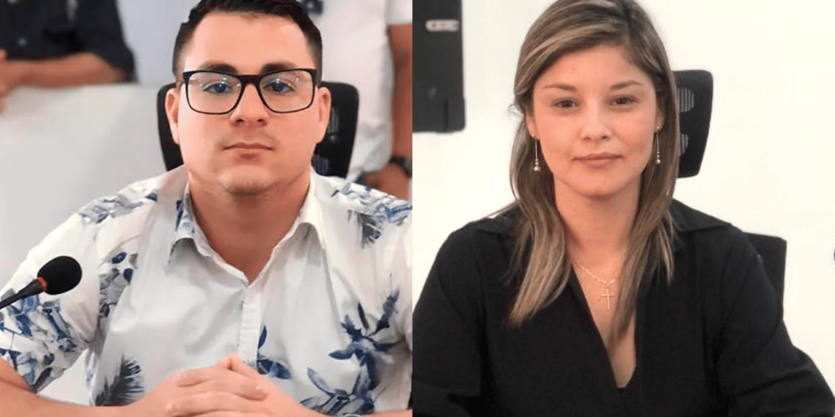 Concejales Jeny García y Juan David Vergel