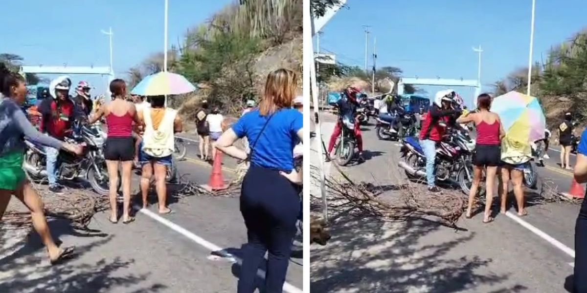 Cortesía Bloqueos viales en la vía Ziruma
