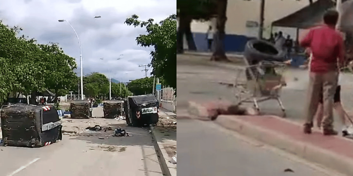 Los manifestantes argumental la falta de luz y agua Protestas