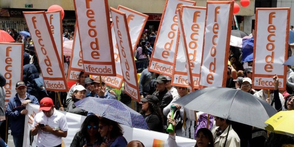 Cortesía El Tiempo Fecode convocó a movilizaciones en todo el país.