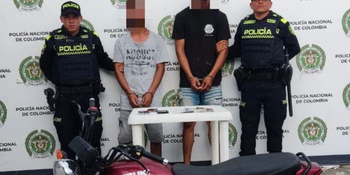 Cortesía Hombres capturados tras atraco frustrado.