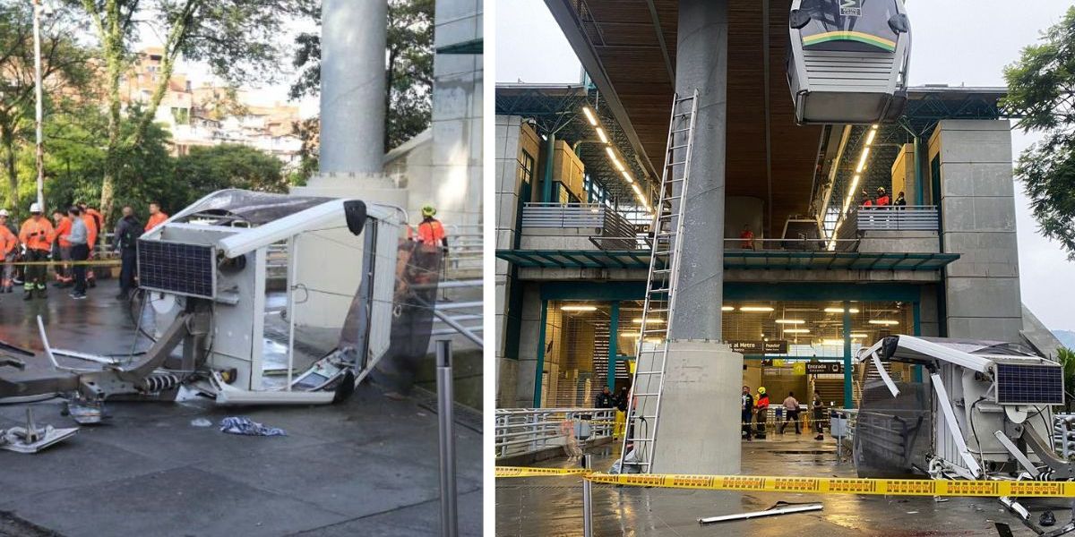El Colombiano/ La FM Accidente en el metrocable.