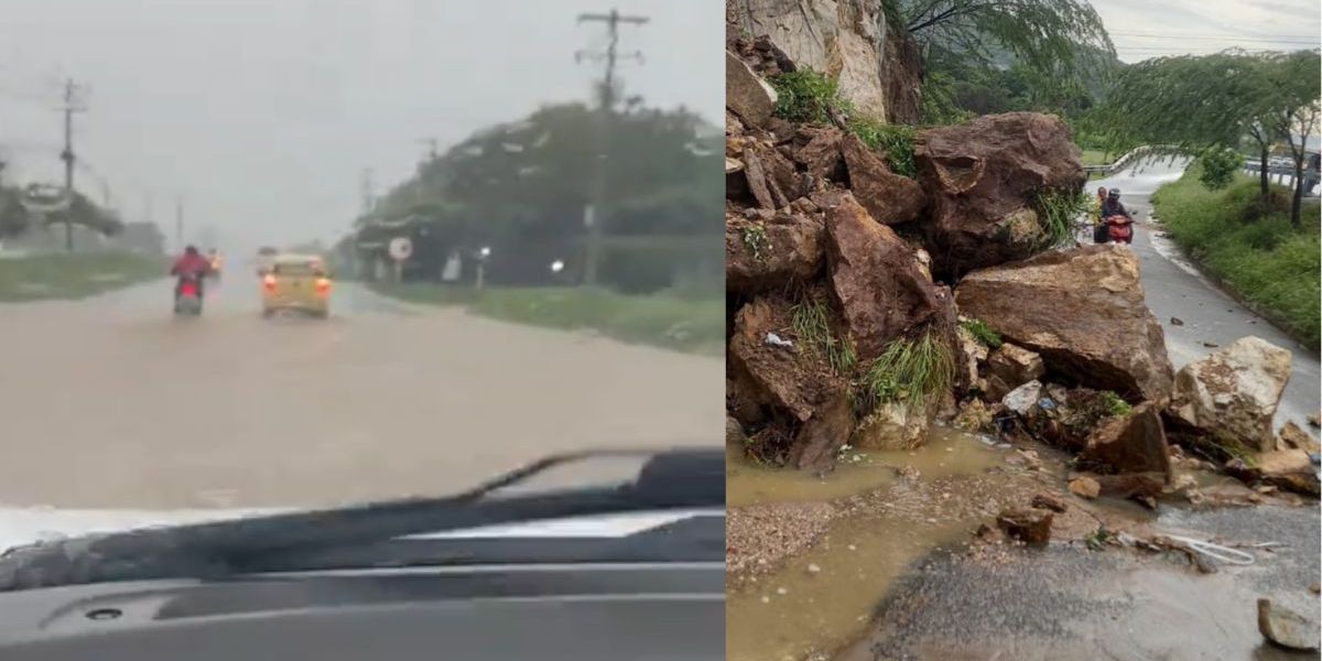 Cortesía iClima Efectos de la lluvia en Santa Marta.