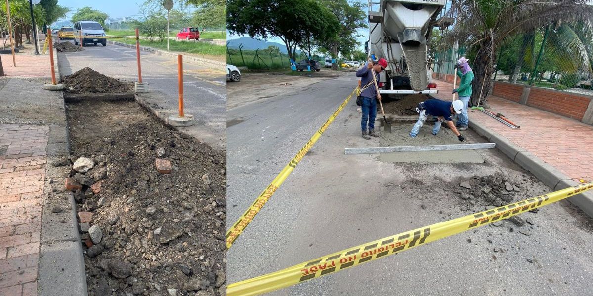 Cortesía Intervención en la malla vial, en el acceso al aeropuerto Simón Bolívar.