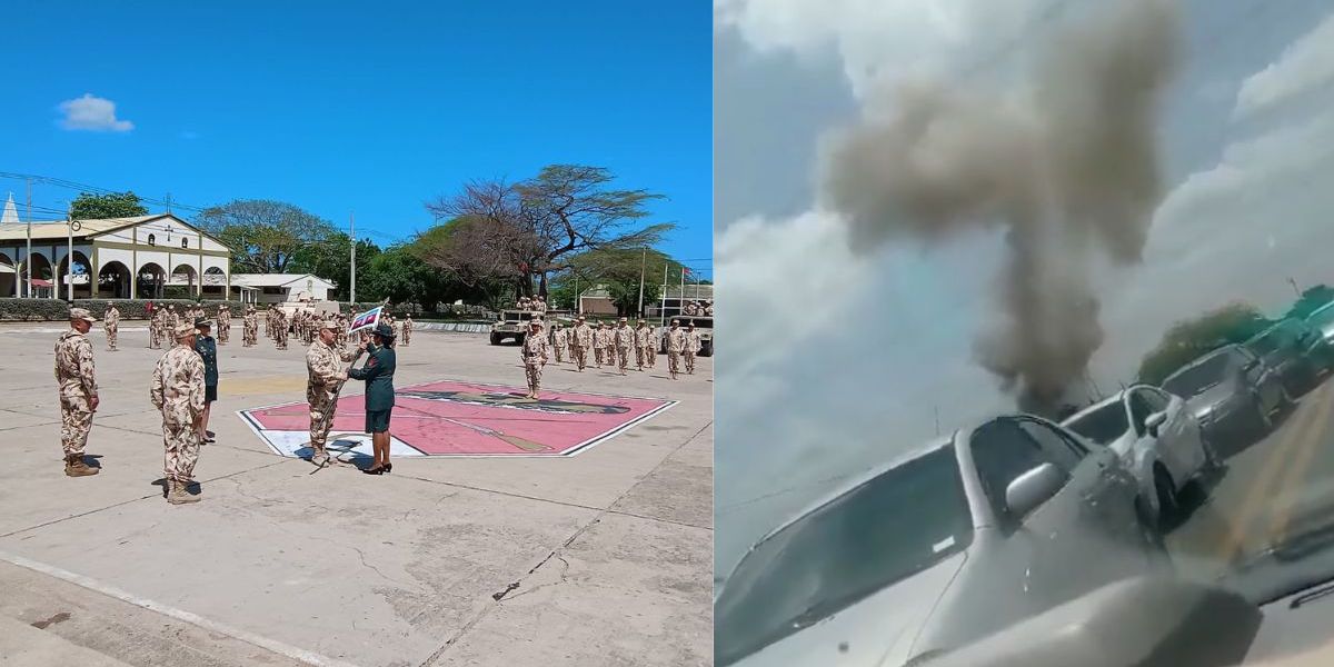 Cortesía La explosión se presentó en la bodega de municiones.