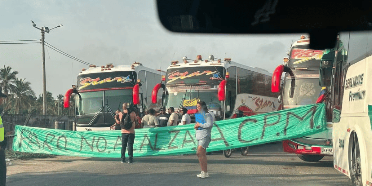 Cortesía Cierre vía Barranquilla-Santa Marta
