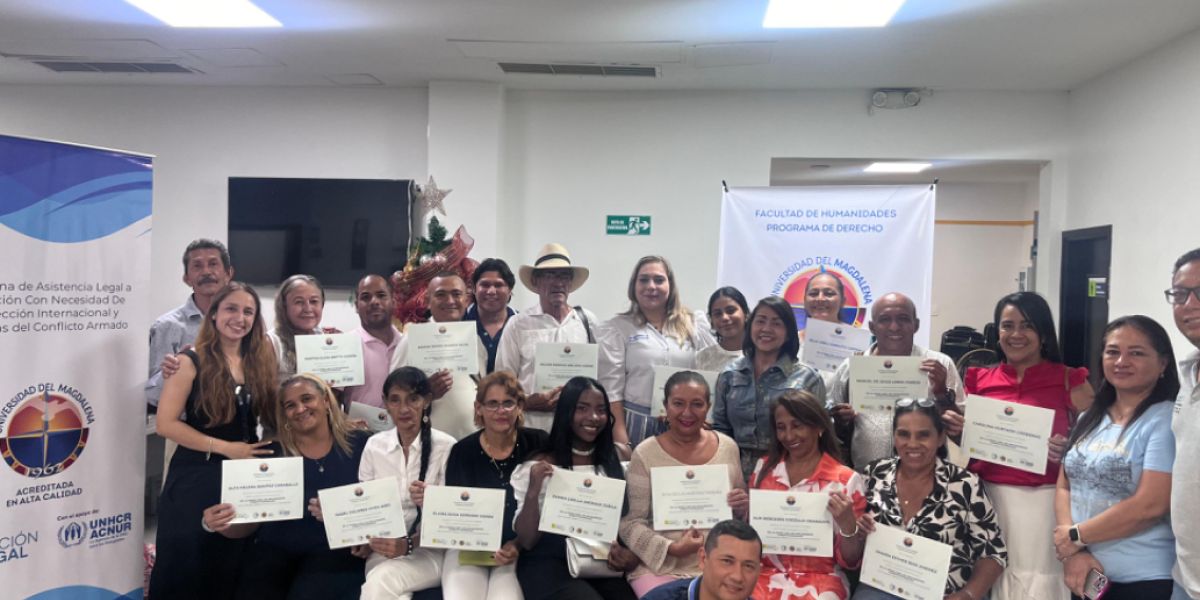 Cortesía. La Alma Mater capacitó y certificó a 35 lideres comunitarios, comunales, sociales y defensores de derechos humanos en mecanismos constitucionales.
