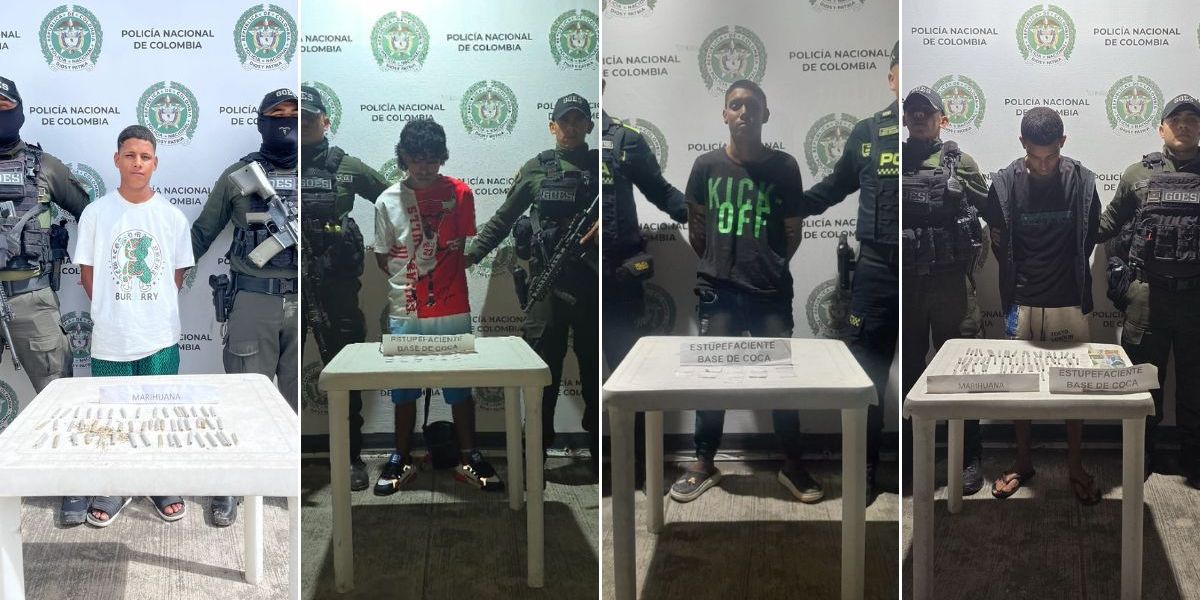 Capturados con droga.