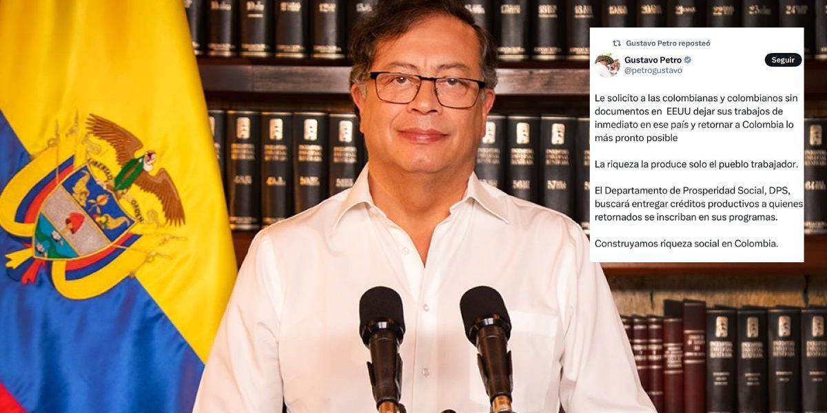 seguimiento. gustavo petro mediante X.