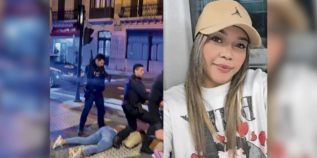 cortesía: El País. n las imágenes se ve a la joven caleña inconsciente en el piso y un policía sobre ella