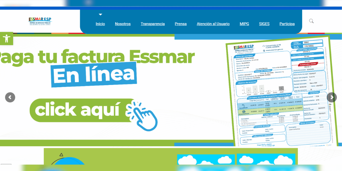 Cortesía Essmar reactiva su página web para pagos, trámites y consultas en línea