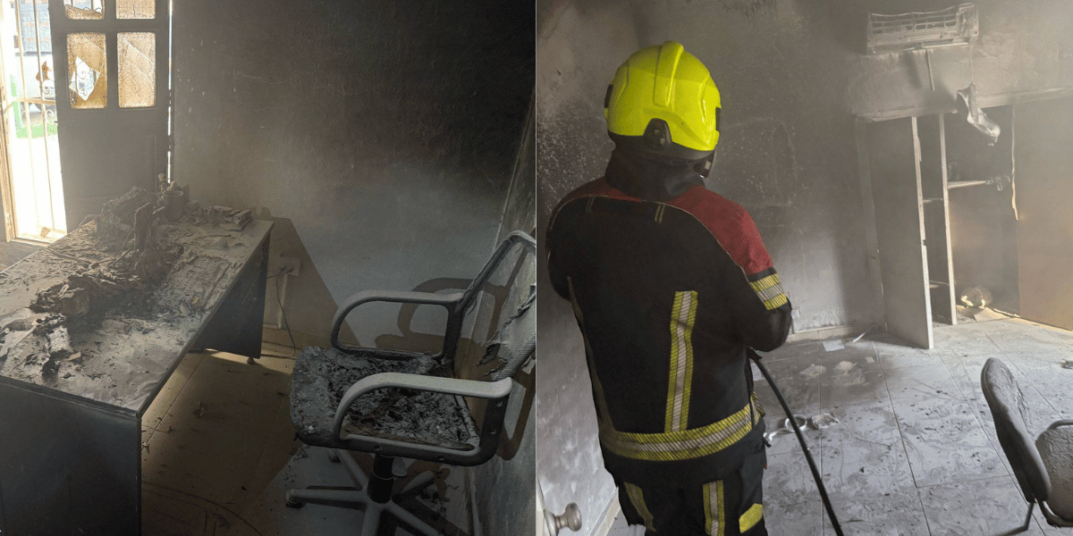 Fuego consume parte de la Notaría de Plato: investigan las causas