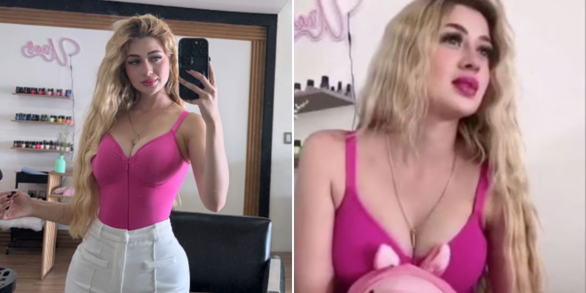 Momentos antes de ser asesinada.