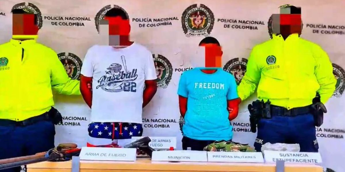 Policía Metropolitana de Santa Marta. Capturados.