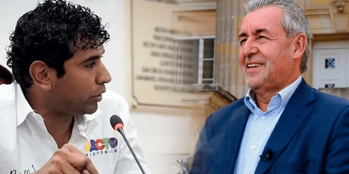 El congresista David Racero y el director del Sena, Jorge Londoño.
