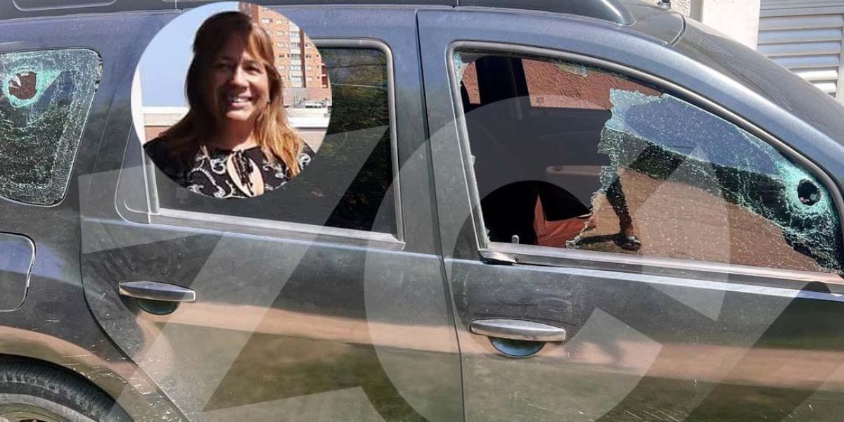 Redes sociales. La camioneta impactada y donde se movilizaban las víctimas.
