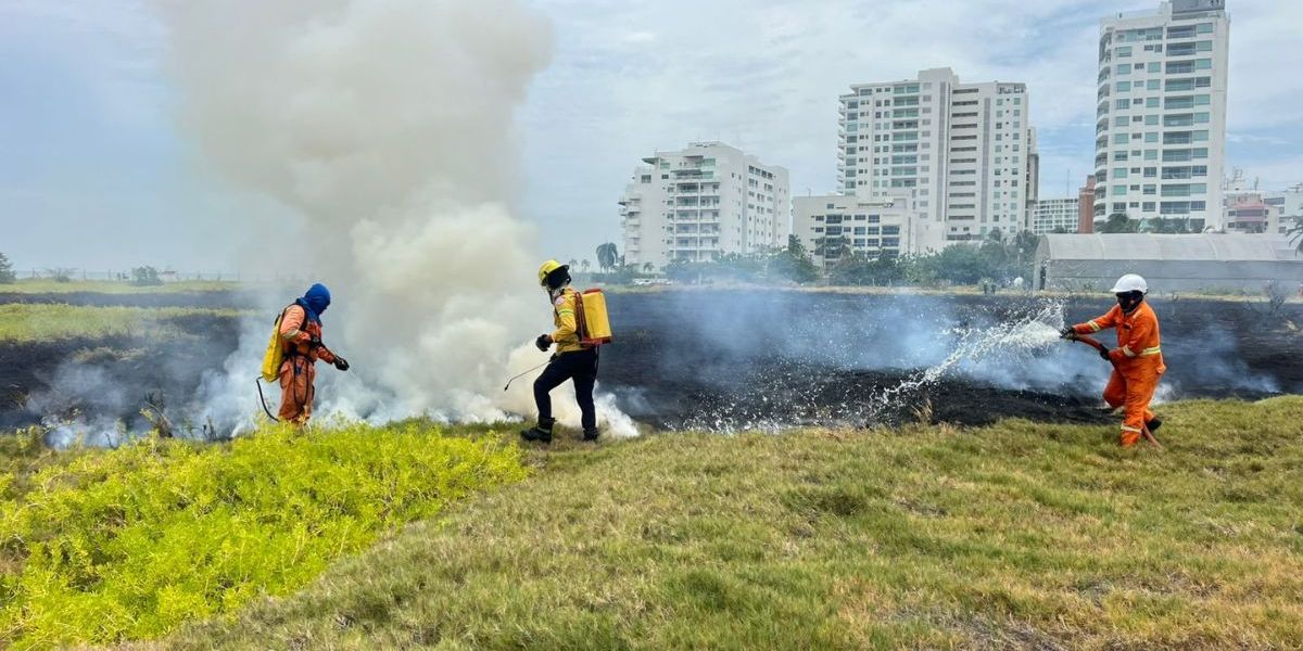 Cortesía Incendio en el sector de Pozos Colorados.