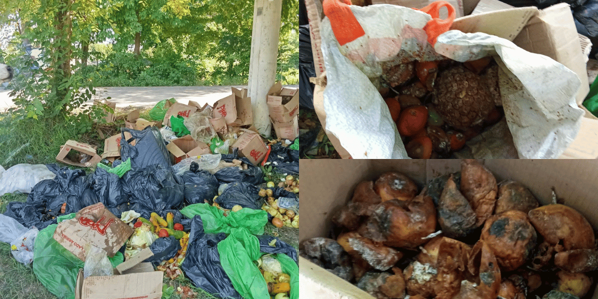 Fotos: Informativo El MORRO Alimentos del PAE terminan en la basura frente a un colegio en Zona Bananera
