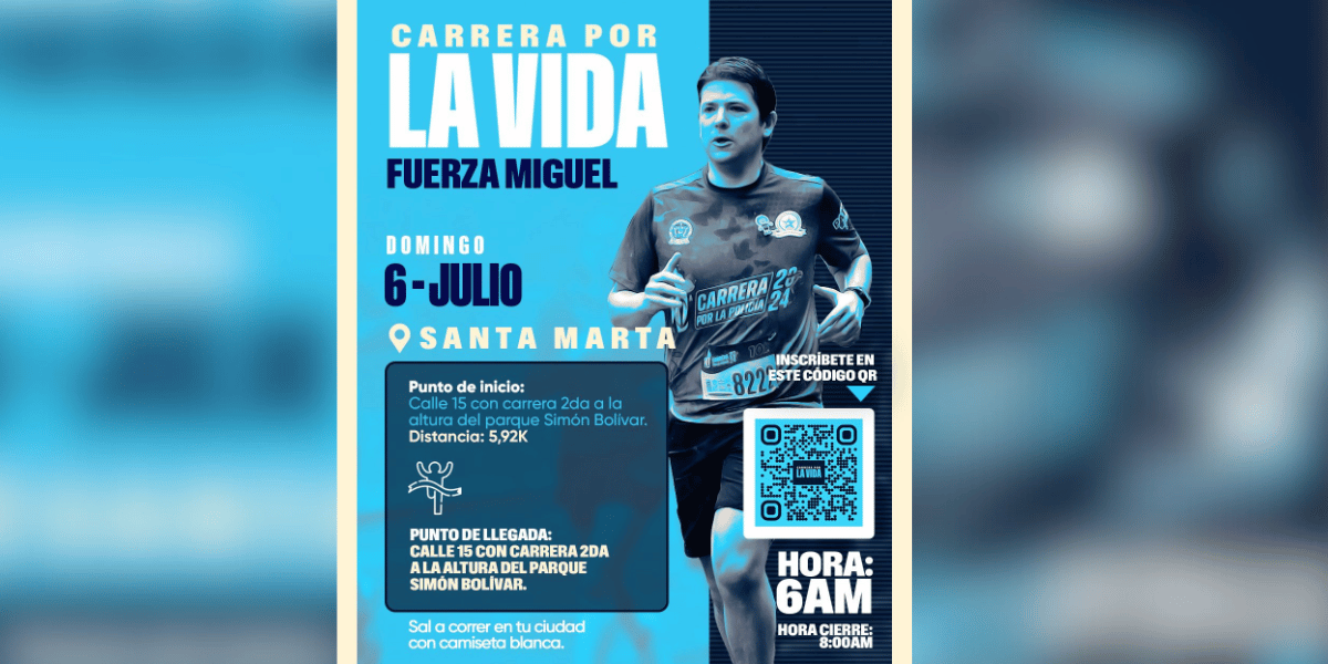 En apoyo a Miguel Uribe, Santa Marta se suma a la Carrera por la Vida este 6 de julio