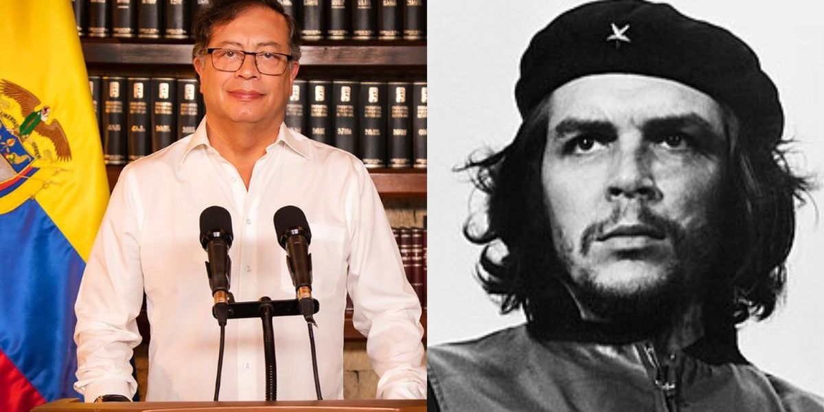 Gustavo Petro y el Che Guevara. 