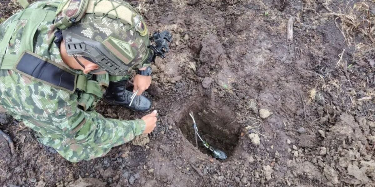 Cortesía Ejército frustró atentado con explosivos en Nariño