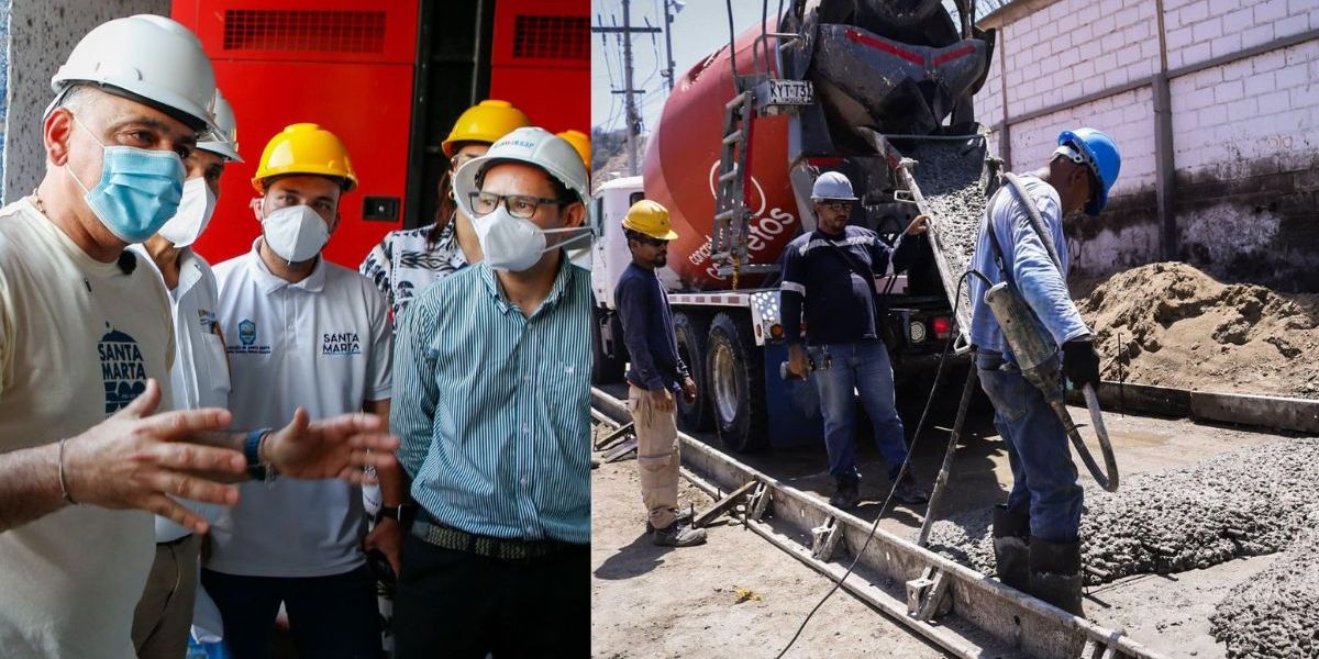 Obras de saneamiento y acueducto.