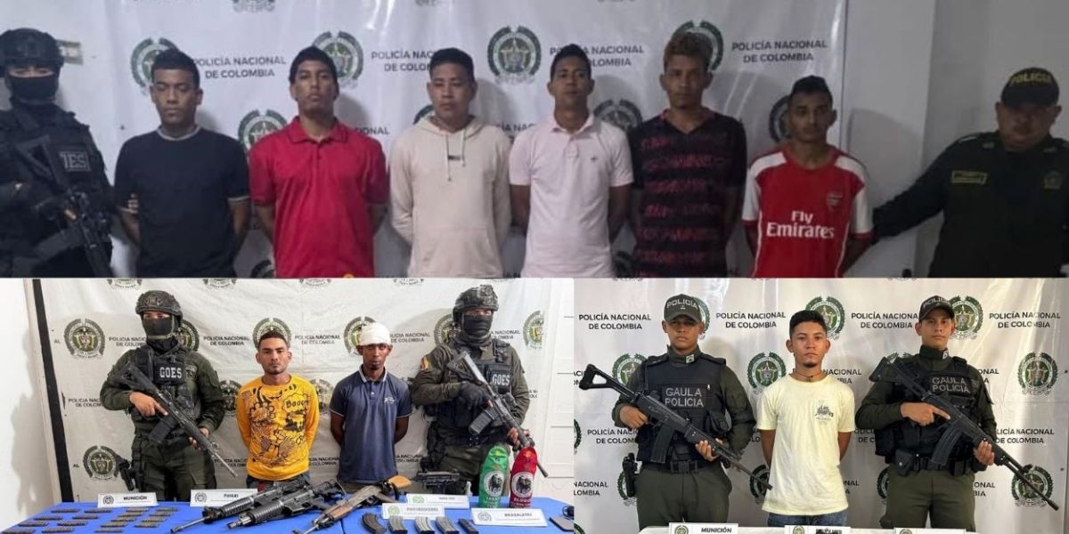 Vía: policía nacional Capturados